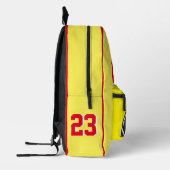 Amerikaanse Footballs balrugzak geel rode tassen (Links)