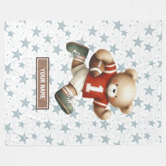 Amerikaanse Footballs deken voor verjaardagscadeau (Voorkant (Horizontaal))