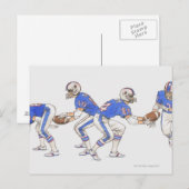 Amerikaanse footballs demonstreren briefkaart (Voorkant / Achterkant)