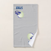 Amerikaanse Footballs helm & tekst op lichtgrijs Bad Handdoek (Handdoek)