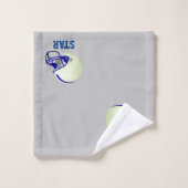 Amerikaanse Footballs helm & tekst op lichtgrijs Bad Handdoek (Wasdoekje)