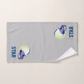 Amerikaanse Footballs helm & tekst op lichtgrijs Bad Handdoek (Handdoek)