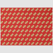 Amerikaanse Footballs op rood Tissuepapier (Voorkant)