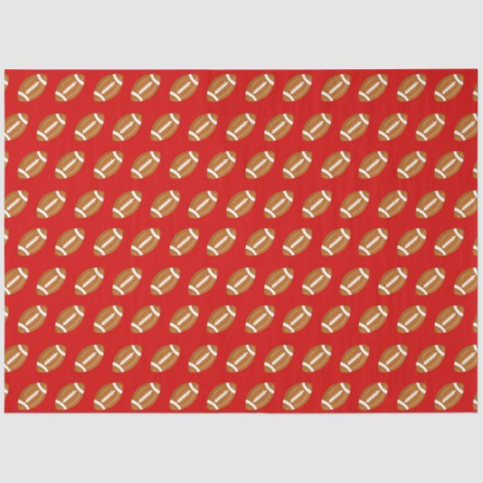 Amerikaanse Footballs op rood Tissuepapier (Voorkant)