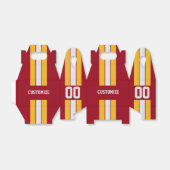 Amerikaanse Footballs team kleuren rood en geel Bedankdoosjes (Uitgevouwen)