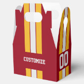Amerikaanse Footballs team kleuren rood en geel Bedankdoosjes (Geopend)