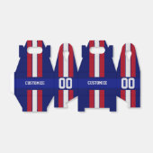 Amerikaanse Footballs team kleuren rood wit en bla Bedankdoosjes (Uitgevouwen)