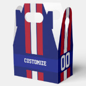 Amerikaanse Footballs team kleuren rood wit en bla Bedankdoosjes (Geopend)