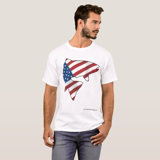 Amerikaanse forel t-shirt (Voorkant volledig)