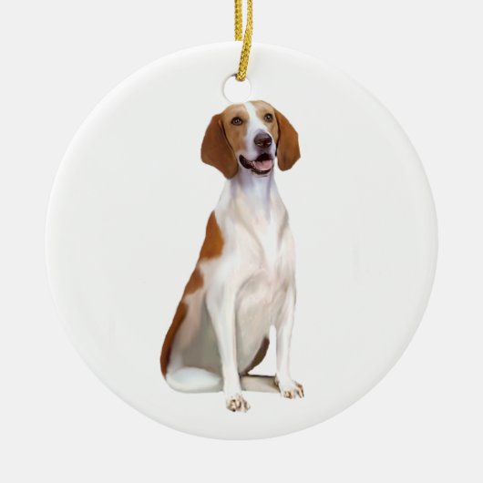Amerikaanse Foxhound (A) Keramisch Ornament (Voorkant)