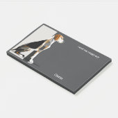 Amerikaanse Foxhound Abstracte Art Dog Naam Post-it® Notes (Schuin)
