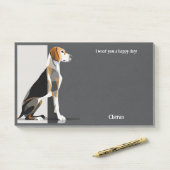 Amerikaanse Foxhound Abstracte Art Dog Naam Post-it® Notes (Op bureau)