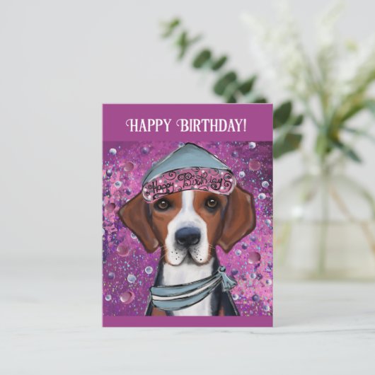 Amerikaanse Foxhound Briefkaart (Staand voorkant)
