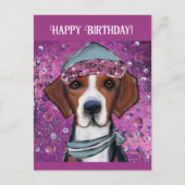 Amerikaanse Foxhound Briefkaart (Voorkant)