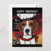 Amerikaanse Foxhound  Briefkaart (Voorkant / Achterkant)