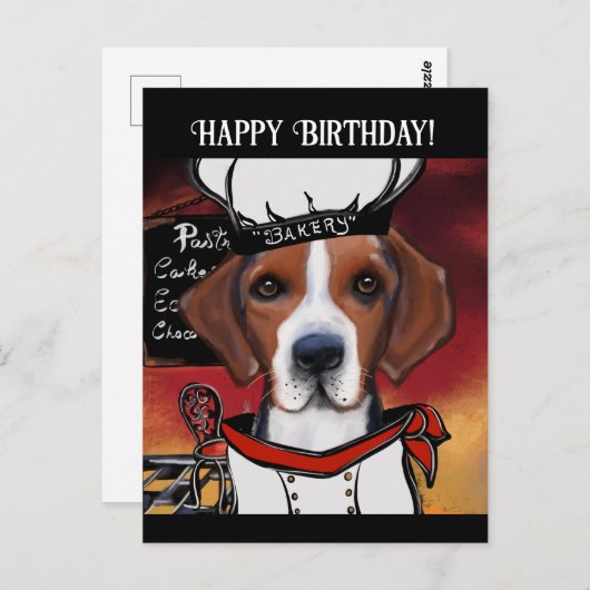 Amerikaanse Foxhound  Briefkaart (Voorkant / Achterkant)