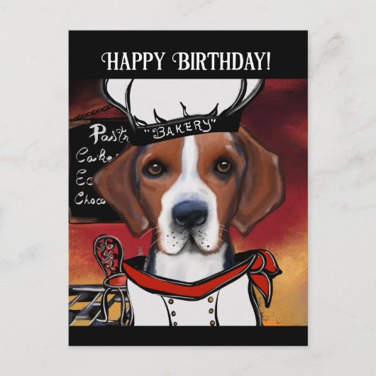 Amerikaanse Foxhound Briefkaart (Voorkant)