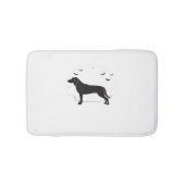 Amerikaanse Foxhound Dog - Halloween Moon Silhouet Badmat (Voorkant)