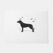 Amerikaanse Foxhound Dog - Halloween Moon Silhouet Deurmat (Voorkant)