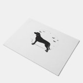 Amerikaanse Foxhound Dog - Halloween Moon Silhouet Deurmat (Schuin)