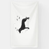 Amerikaanse Foxhound Dog - Halloween Moon Silhouet Spandoek (Verticaal)