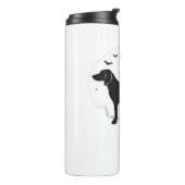 Amerikaanse Foxhound Dog - Halloween Moon Silhouet Thermosbeker (Gedraaid links)