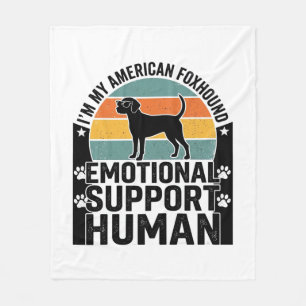 Amerikaanse Foxhound Emotionele Ondersteuning Mens Fleece Deken