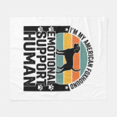 Amerikaanse Foxhound Emotionele Ondersteuning Mens Fleece Deken (Voorkant (Horizontaal))