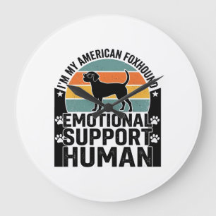 Amerikaanse Foxhound Emotionele Ondersteuning Mens Grote Klok