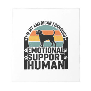 Amerikaanse Foxhound Emotionele Ondersteuning Mens Notitieblok