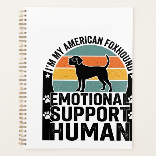 Amerikaanse Foxhound Emotionele Ondersteuning Mens Planner (Voorkant)