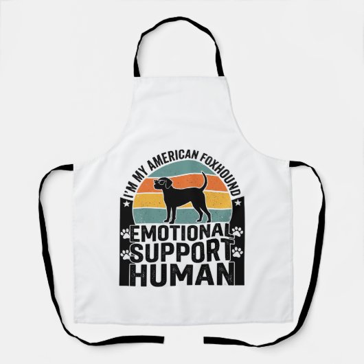 Amerikaanse Foxhound Emotionele Ondersteuning Mens Schort (Voorkant)