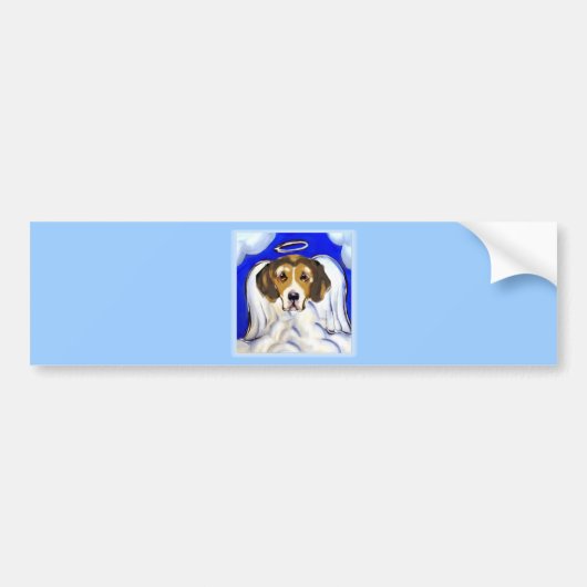 Amerikaanse Foxhound Engel Bumpersticker (Voorkant)