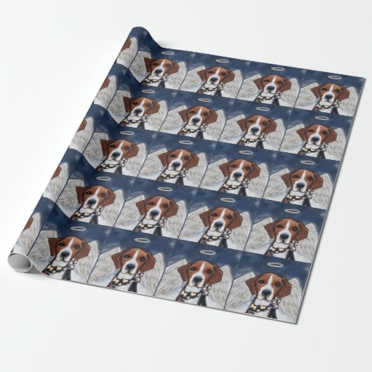Amerikaanse Foxhound Engel Cadeaupapier (Uitgerold)