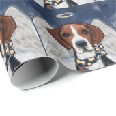 Amerikaanse Foxhound Engel Cadeaupapier (Rol Hoek)
