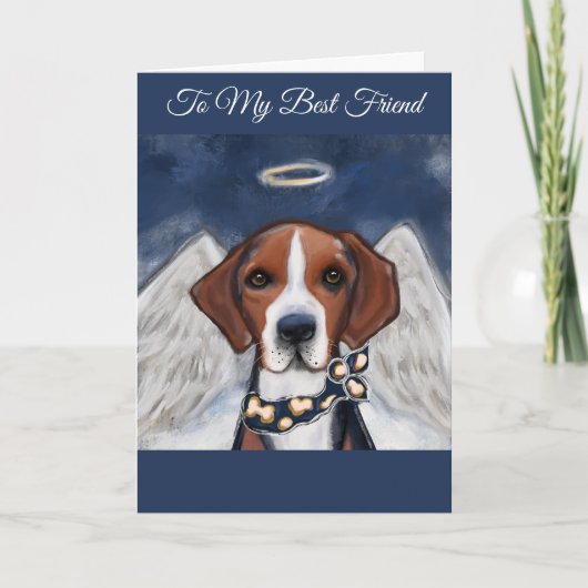 Amerikaanse Foxhound Engel Kaart (Voorkant)