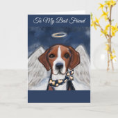 Amerikaanse Foxhound Engel Kaart (Gele Bloem)
