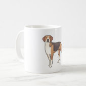 Amerikaanse foxhound hond Magic Koffiemok (Voorkant links)