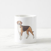 Amerikaanse foxhound hond Magic Koffiemok (Center)