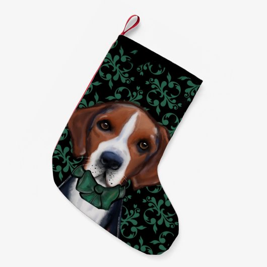 Amerikaanse Foxhound  Kleine Kerstsok (Voorkant (Hangend))