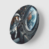 Amerikaanse Foxhound Outer Space Rocketship Planet Ronde Klok (Hoek)