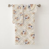 Amerikaanse Foxhound Red Walker Schattigee schilde Bad Handdoek (Insitu)