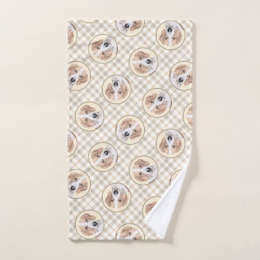 Amerikaanse Foxhound Red Walker Schattigee schilde Bad Handdoek (Handdoek)