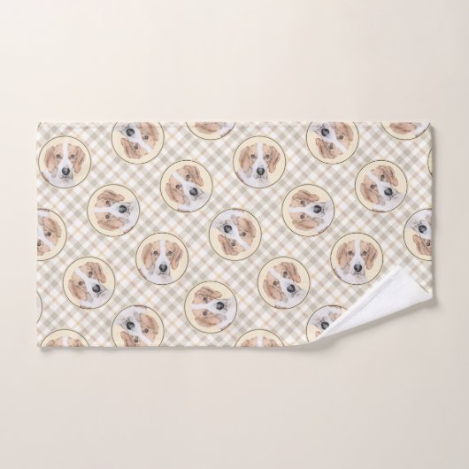 Amerikaanse Foxhound Red Walker Schattigee schilde Bad Handdoek (Handdoek)