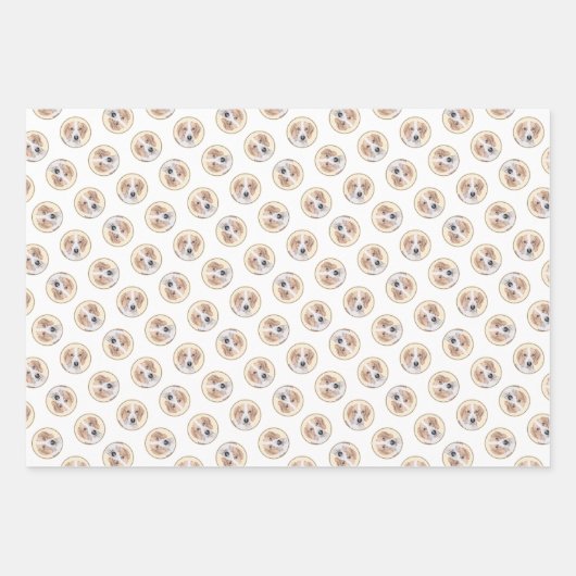 Amerikaanse Foxhound Red Walker Schattigee schilde Inpakpapier Vel (Voorkant 2)