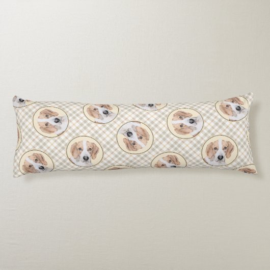 Amerikaanse Foxhound Red Walker Schattigee schilde Lichaamskussen (Achterkant)