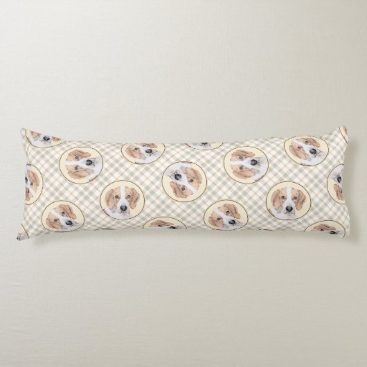 Amerikaanse Foxhound Red Walker Schattigee schilde Lichaamskussen (Voorkant)