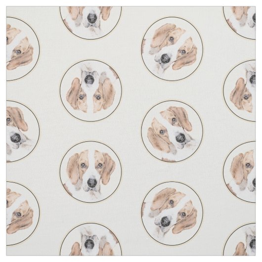 Amerikaanse Foxhound Red Walker Schattigee schilde Stof (Swatch)