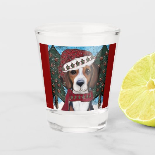 Amerikaanse Foxhound  Shot Glas (Voorkant)
