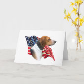 Amerikaanse foxhound vlag kaart (Gele Bloem)
